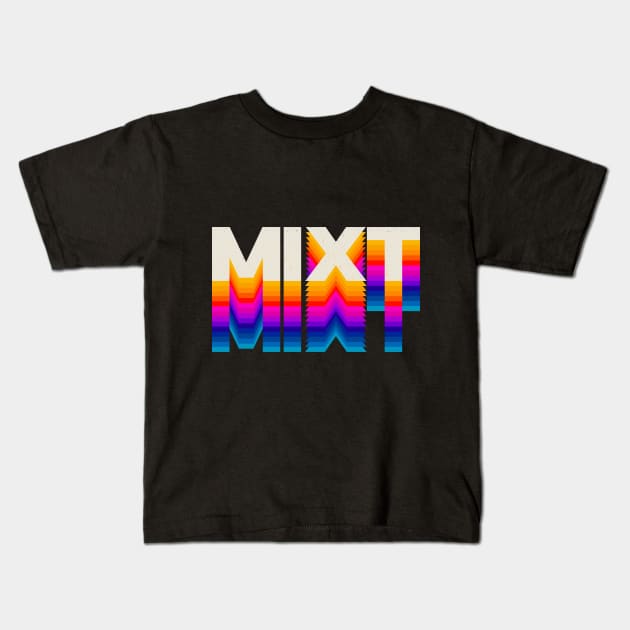 4 Letter Words - Mixt Kids T-Shirt by DanielLiamGill